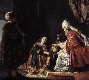 VICTORS, Jan Hannah Giving Her Son Samuel to the Priest ar Spain oil painting artist